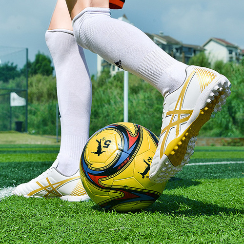 Children and Adults Football Shoes for Boys and Girls, Primary School Students, Boys' Crumb Rubber TF Sports Training Shoes, Firm Ground, Synthetic Grass Compatible