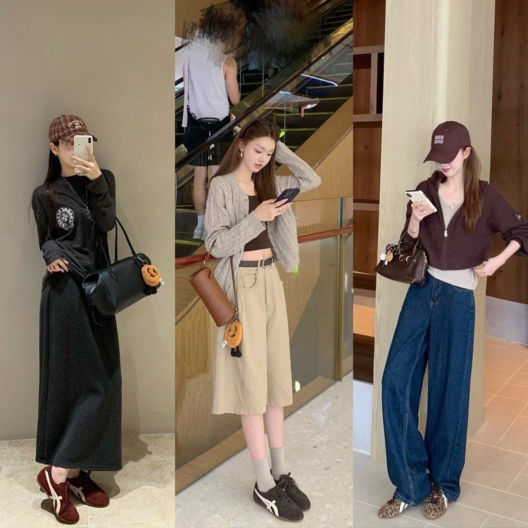 时髦撞色拼接内增高德训鞋女2025年新款舒适百搭休闲运动阿甘鞋|undefined