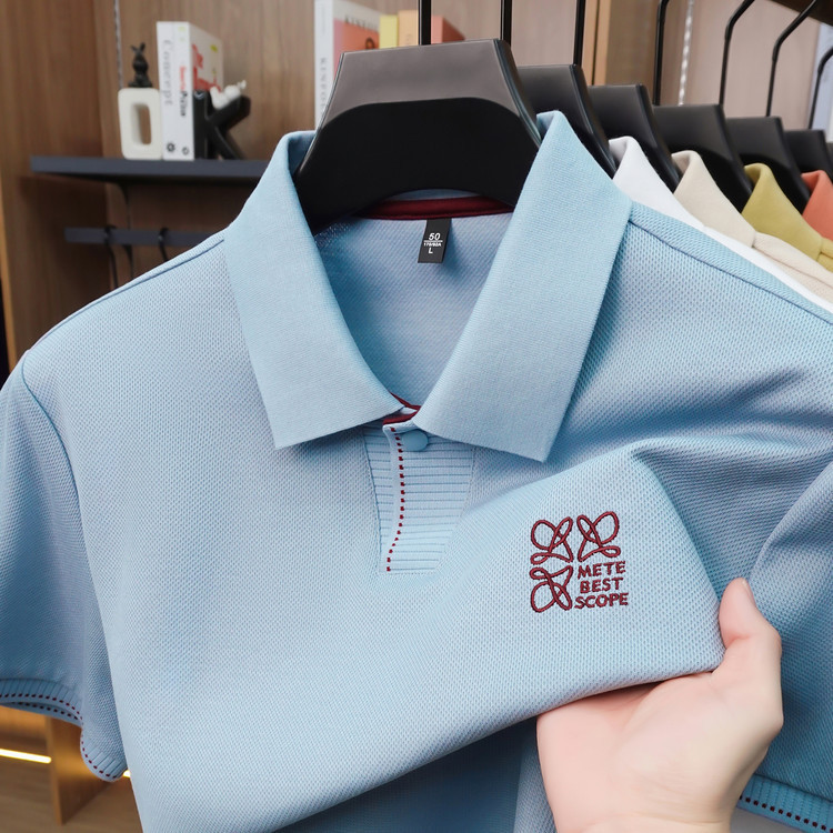 2026 New Summer Style Men's Ribbed Cotton Polo Shirt Fashionable Casual Breathable T-Shirt Top 2026 New Summer Style Men's Ribbed Cotton Polo Shirt Fashionable Casual Breathable T-Shirt Top