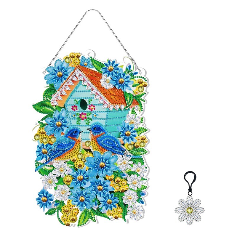 Accesorios para pintura de diamantes, adornos navideños circulares DIY, guirnaldas de luces LED, pinturas decorativas para sala de estar, disponibles para distribución y venta al por mayor