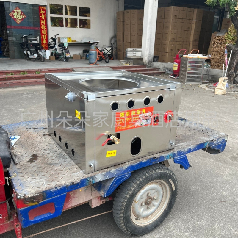 Longjingding modelo de coche de tres ruedas máquina de salchichas de gas vapor comercial multifuncional horno de salchichas de vapor de desayuno cabina completa image 5