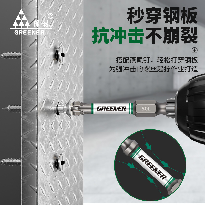 Lvlin batchhead cruzado fuerte magnético super duro impacto antideslizante destornillador eléctrico de mano torsión torsión perforación turnable conjunto de caparazones