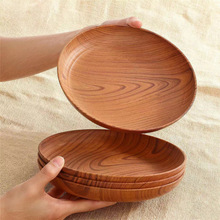 木纹水果盘客厅茶几家用茶水托盘坚果糖果零食碟颜值摆放盘高级感