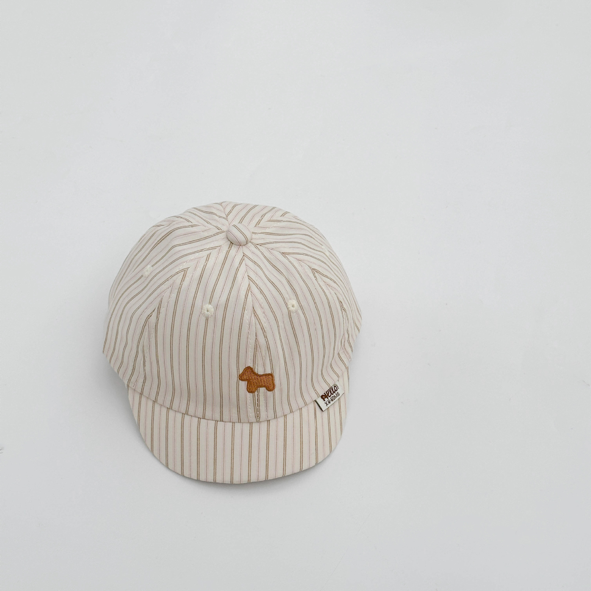 Sombrero de bebé coreano primavera y otoño delgado sombrero de pato a rayas de pony sombrero de béisbol infantil sombrero de protección solar