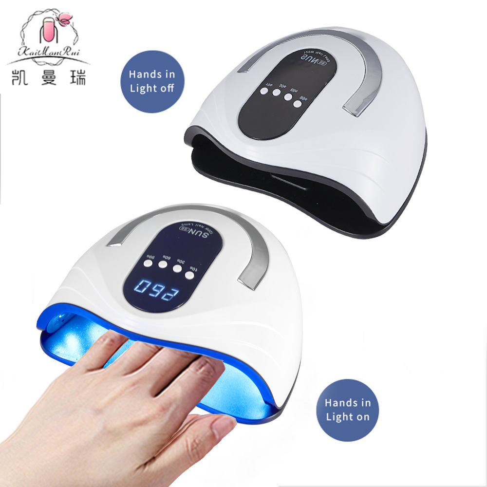 Lámpara de uñas transfronteriza 120W Lámpara de fototerapia de alta potencia Lámpara uv de secado rápido Lámpara de parrilla de uñas con inducción inteligente Máquina de uñas al por mayor