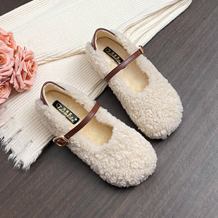 Mao Mao shoes women 2024 new winter wear fleece-lined thick bottom bean shoes soft bottom pregnant women ladle shoes plus size 41-43