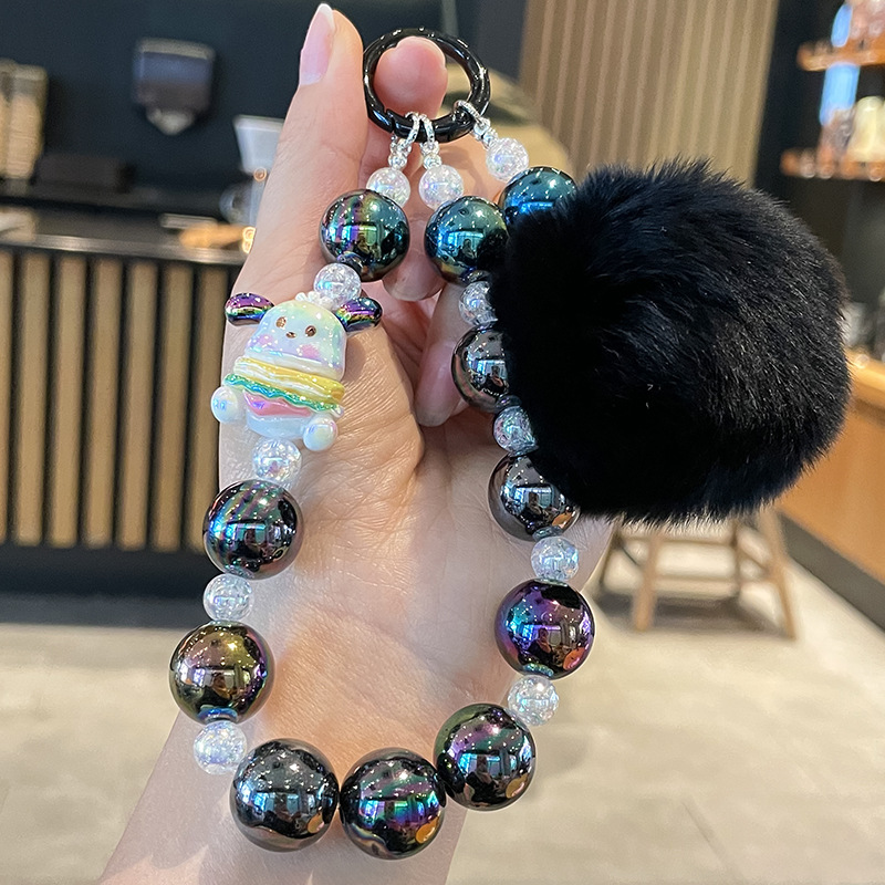 Colgante creativo lindos anillos de cadenas de caja de teléfono móvil accesorios de viento de niña insdiy cuentas de brazalete colgante de llaves