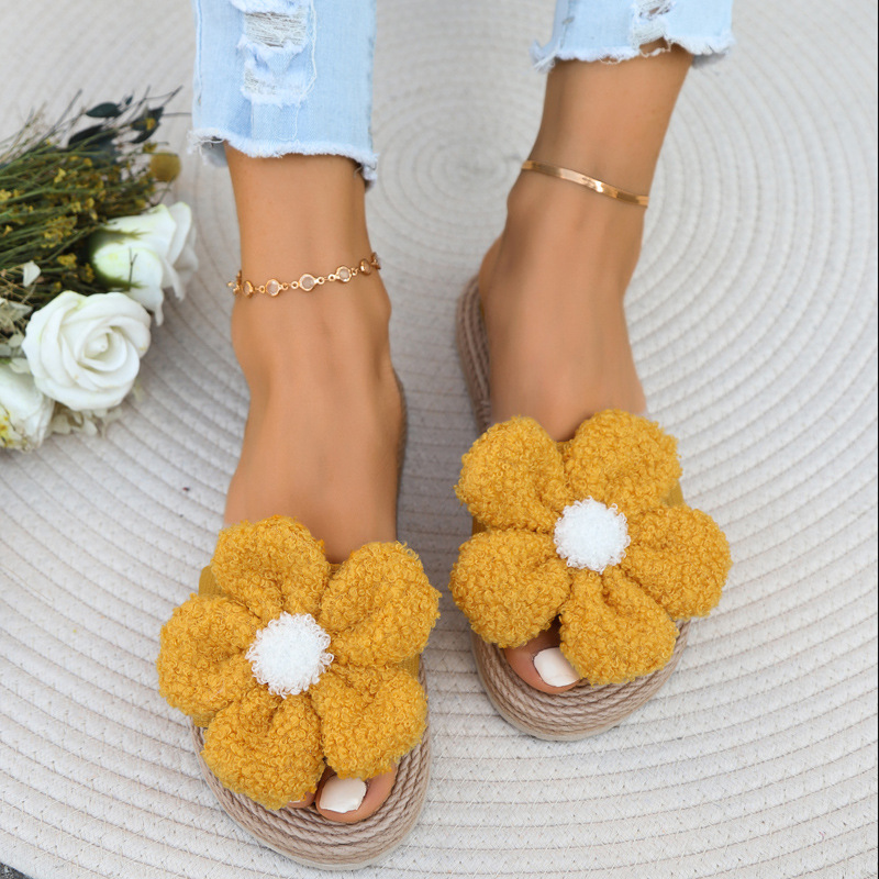 Women's Casual Vacation Floral Open Toe Slides Slippers display picture 1