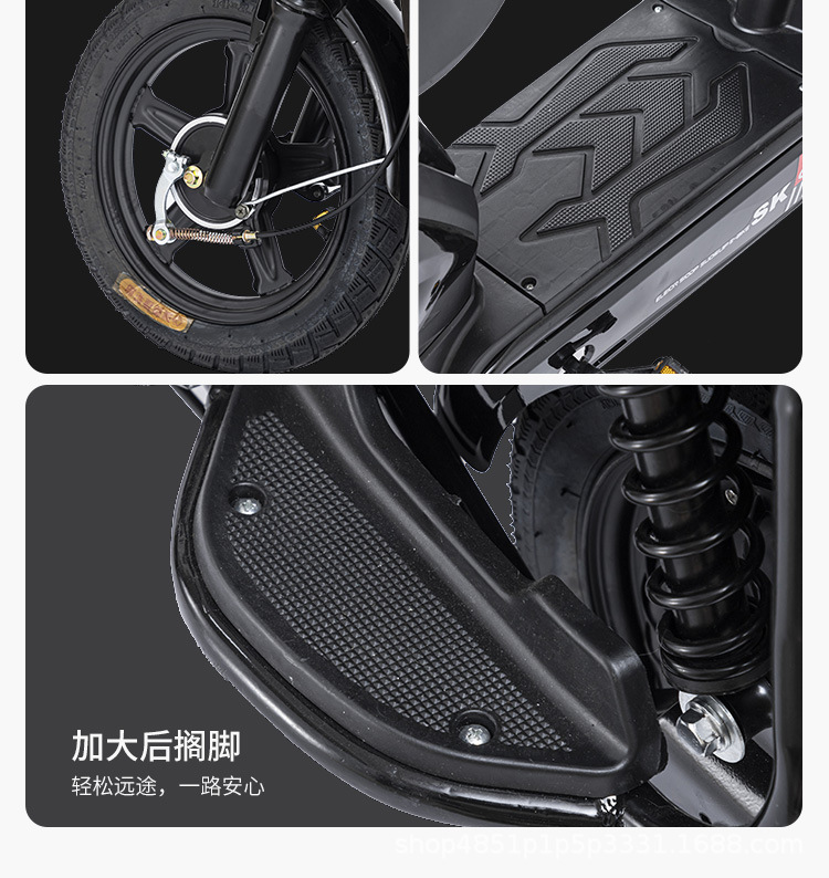 Foreign trade Golden Eagle electric vehicle, two-wheeled adult 48V electric vehicle, battery-powered electric scooter, double-seater electric motorcycle, direct from the manufacturer