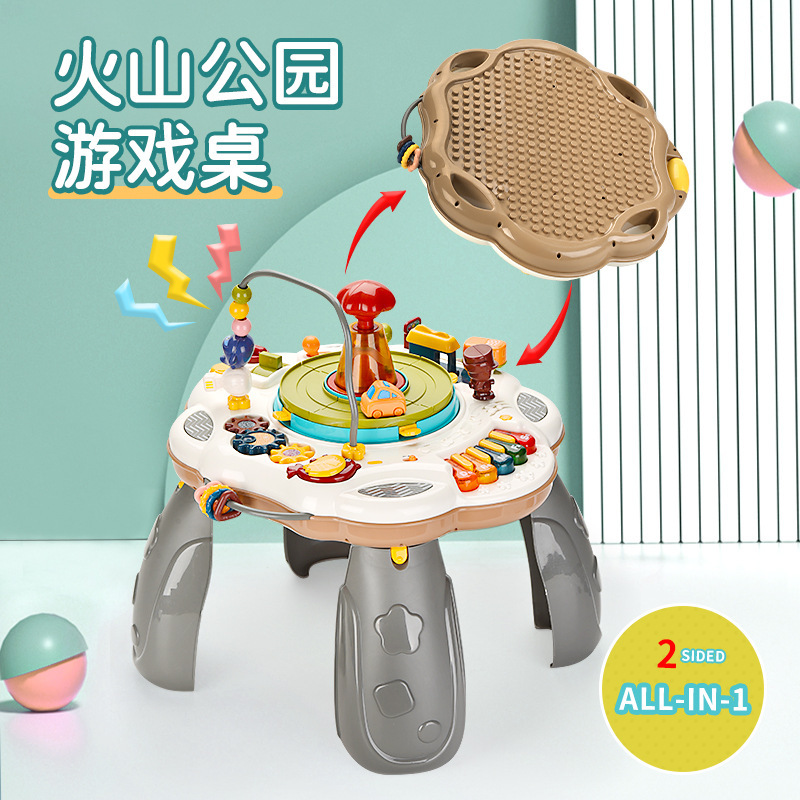 Children's Volcano Park Game Table Baby Early Education 0-3 Years Old Toys Gift