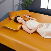 牛皮席加厚整张无涂层清水硬席真牛皮头层水牛皮凉席1.5m1.8软席