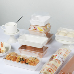 Sandwich packaging box, meat floss small pear, peach snow beauty, bubble, lychee mango cake, towel Swiss roll packing box