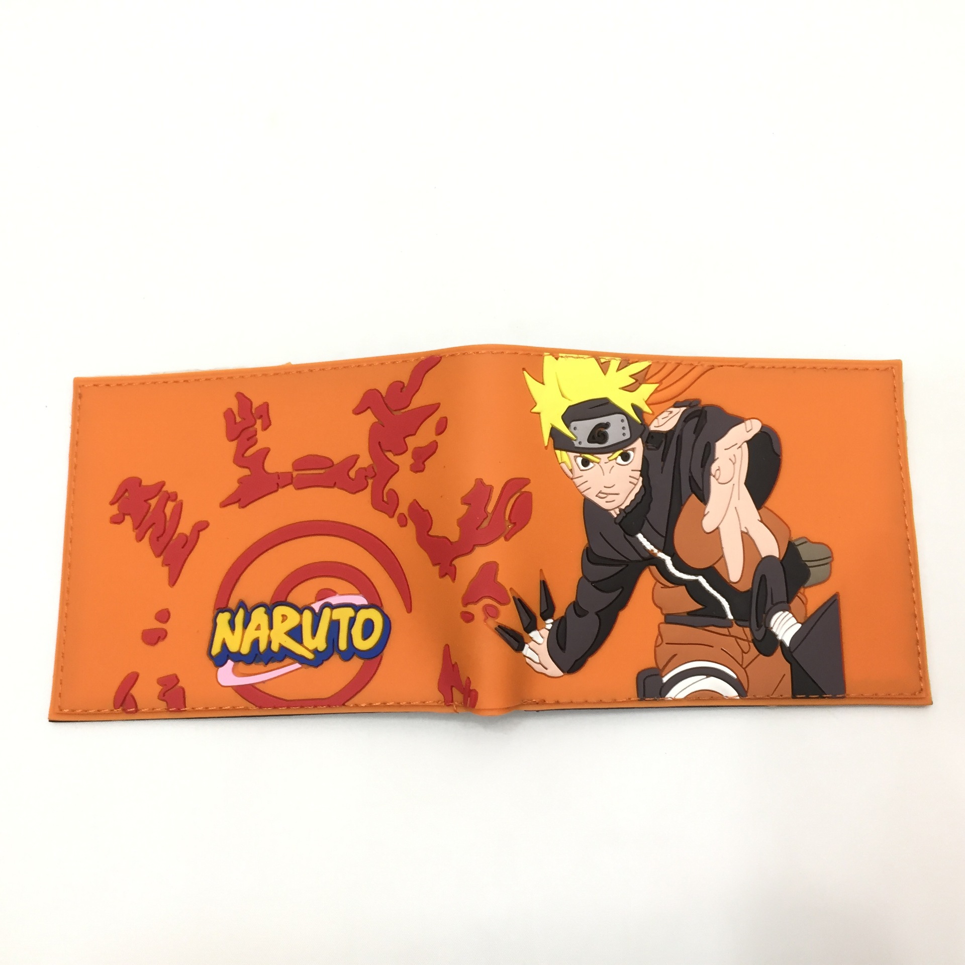 Naruto periferia billetera, Naruto Sasuke, cuatro generaciones de billetera roja, billetera corta, monedero de cambio de piel PU.