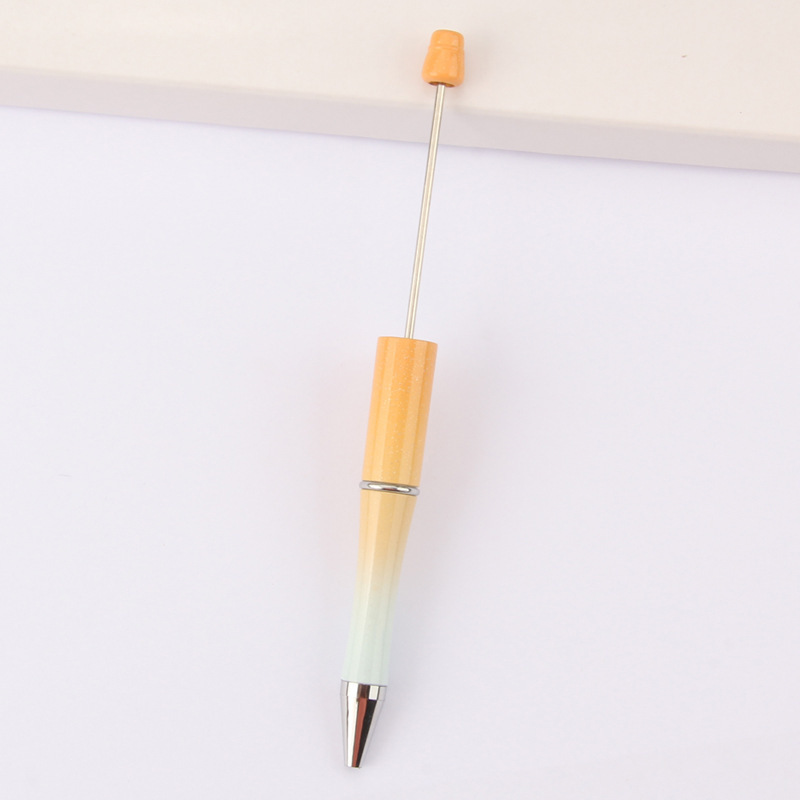 En stock al por mayor creativo de dibujos animados papelería DIY con cuentas bolígrafo logotipo imprimible