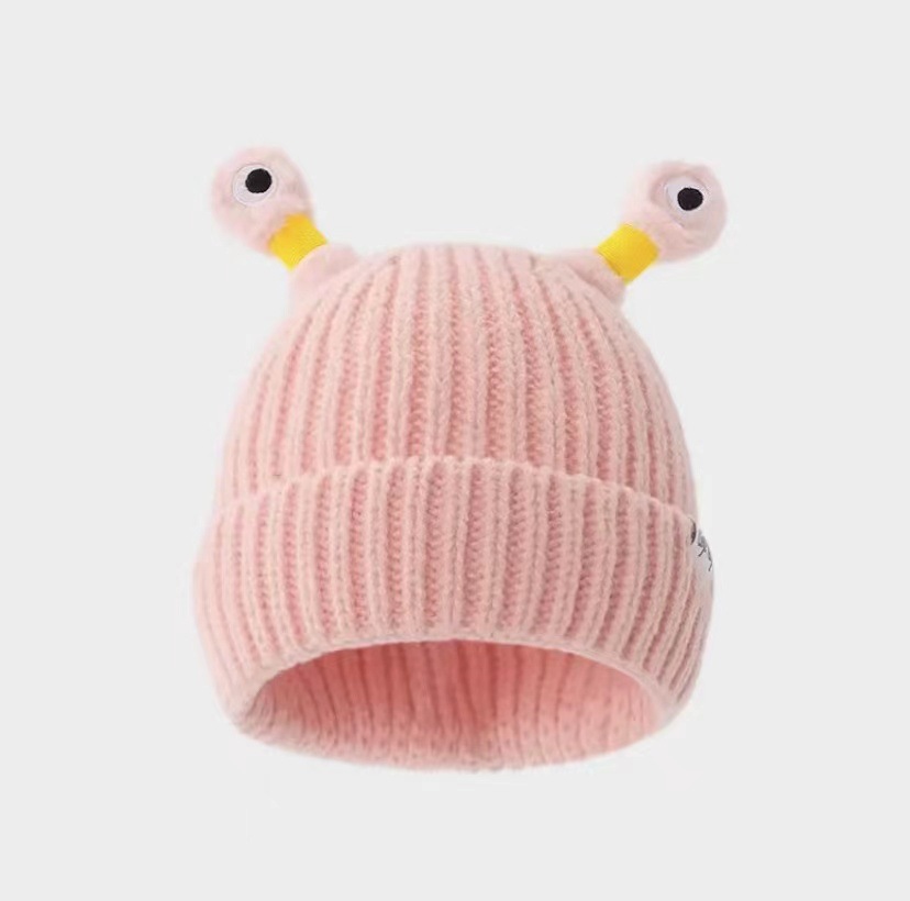 Unisex Cartoon Style Cute Funny Eye Embroidery Eaveless Wool Cap display picture 3