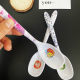 Curved handle big mouth spoon printing cartoon big mouth spoon baby feeding spoon 1 yuan store supply wholesale