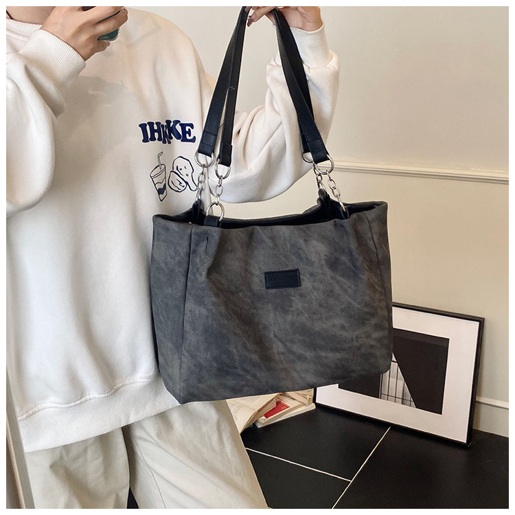 Korean style simple and versatile bag for women, new summer 2025 fashion and niche handbag, large capacity tote bag for commuting undefined