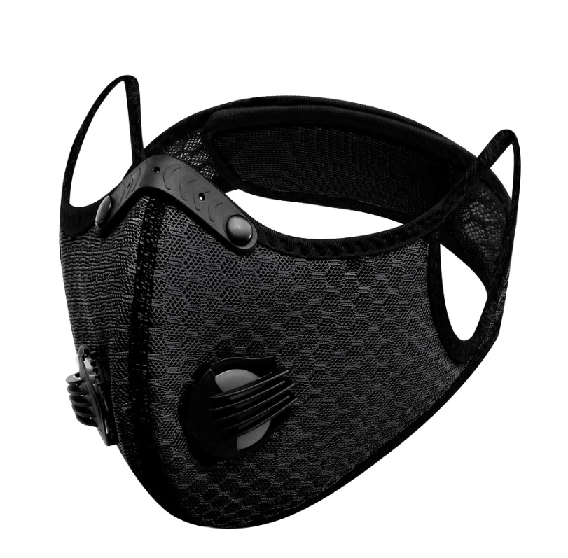 KN95 필터 엘리먼트 1 장 포함 메시 마스크 (검정)