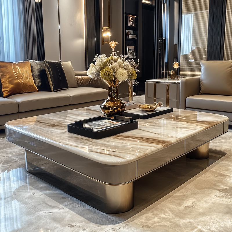 서랍이 있는 커피 테이블 160*90*43CM [미결정석]