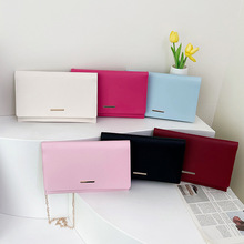 纯色简约手拿包包女新款晚宴包夏季链条简约少女单肩斜挎包