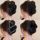 Ретро высокая заколка-крабик, большая акула, заколка для волос, аксессуар для волос, изысканный стиль, новая коллекция