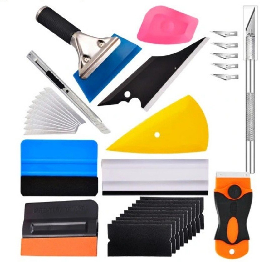 Auto film tool suit window solar film special tool beef tendon hard scraper tool cross-border suit