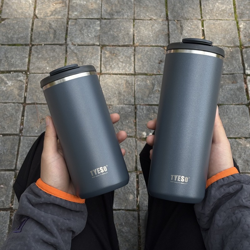 TYESO ライト高級オフィスカートラベルポータブルドリンクカップ大容量 304 ステンレス鋼断熱ウォーターカップ|undefined