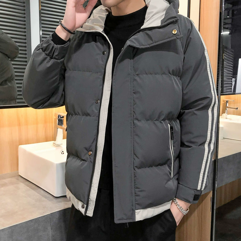 Утолщенное Двухслойное хлопковое повседневное корейское пуховое мужское хлопковое пальто больших размеров, зимнее теплое пальто высокого класса