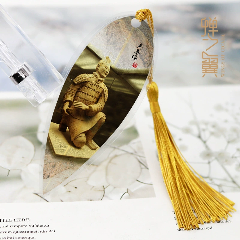 Крылья цикады Сиань туристические достопримечательности Большая пагода диких гусей Terra Cotta воины лист вены Закладка индивидуальный сувенир подарок