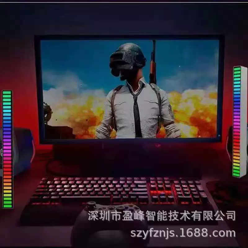 Звукосниматель свет звукосниматель Атмосфера свет модификация салона автомобиля Настольный аудио спектр Голосовое управление Ритм свет Автомобильный светодиодный атмосферный свет