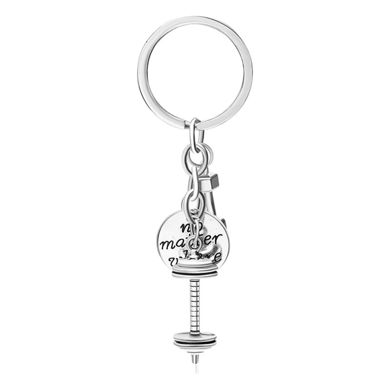 Deseo Amazon Venta caliente Europa y América creativa diversión calle fitness Barbell no importa wbere llavero