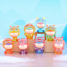 热卖吉祥神宠麒麟盲盒办公桌面创意喜乐小摆件装饰品新年礼物批发