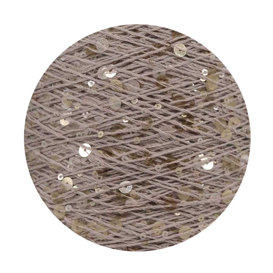 50g algodón lentejuelas hilo 3mm + 6mm peinado tamaño de lujo lentejuelas mano hilo tejer precio al por mayor