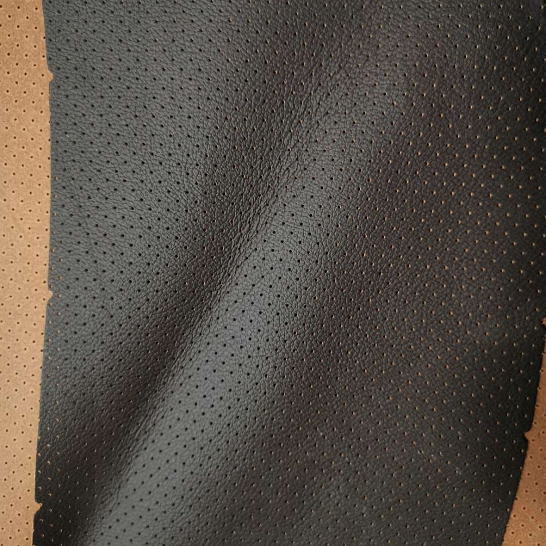 供应打孔头层红棕色牛皮裁片牛皮汽车皮裁片牛皮