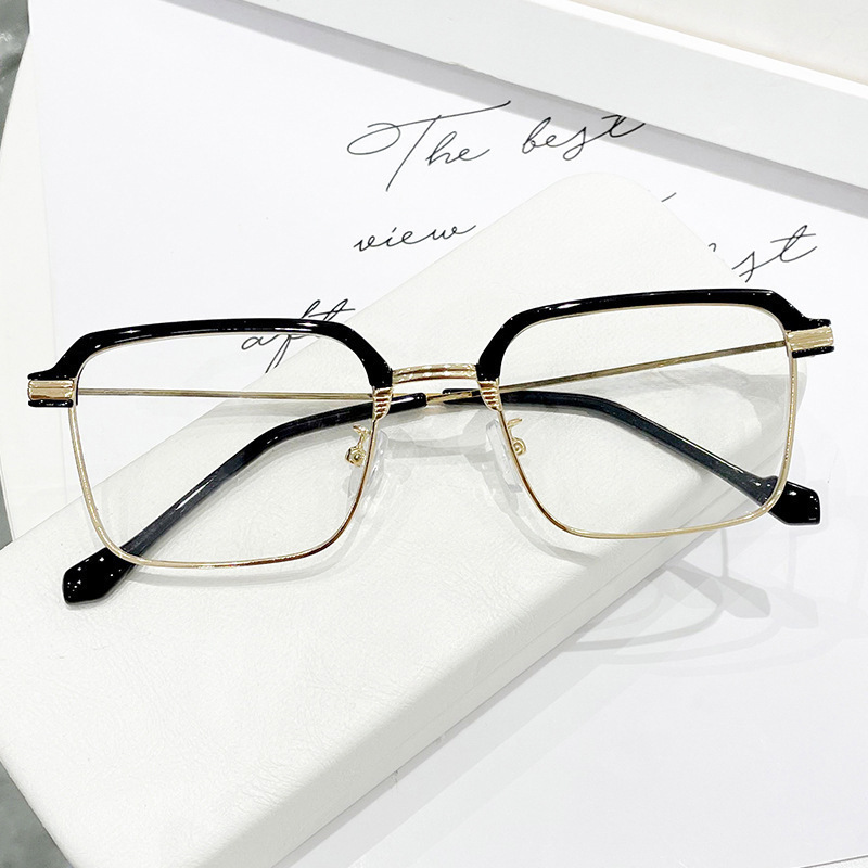 Espejos para leer ultraligeros y cómodos, línea de cejas, medio marco de lectura, lectura de periódicos, marco de espejo de presbicia anti-azul de alta definición para hombres y mujeres