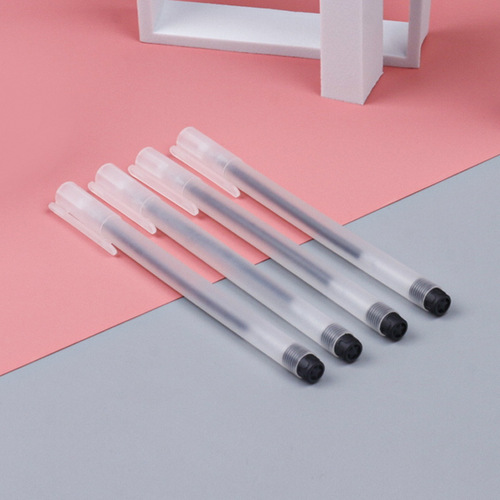 Unbranded matte transparent high-end 0.5mm all-metal pen for students, exams, office, and signing