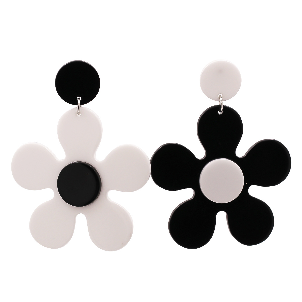 Korea Acrylic Color Flower Earrings Wholesale display picture 7