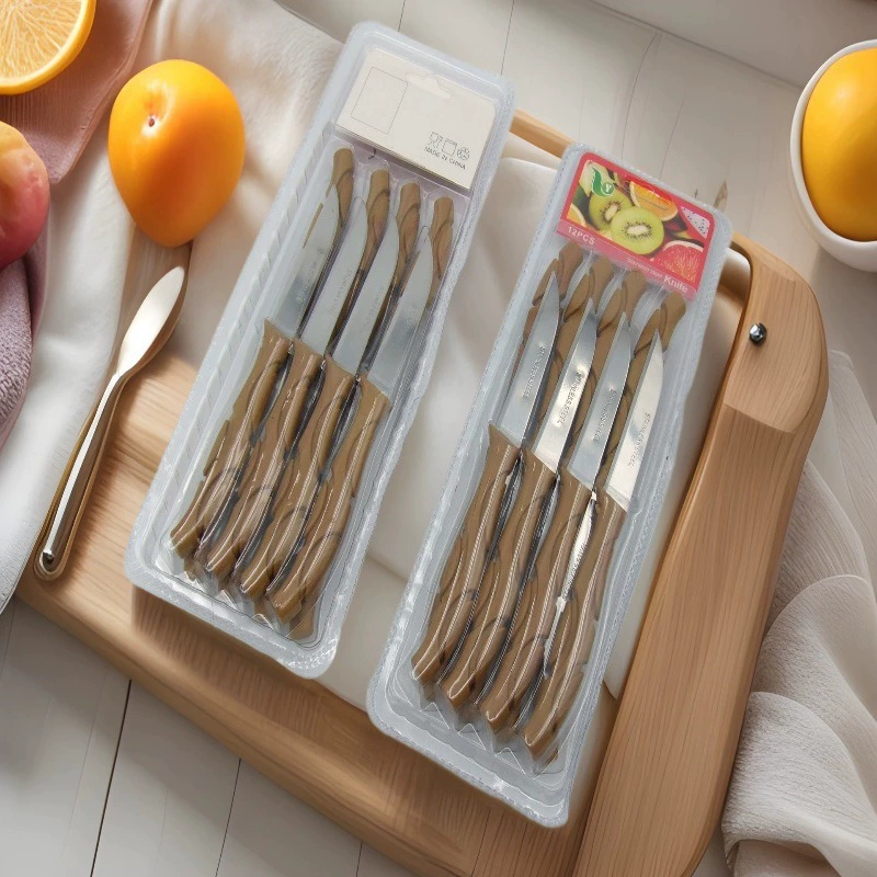 Clearance fruit knife stainless steel knife paring knife household sharp knife kitchen peeling knife handle printed knife