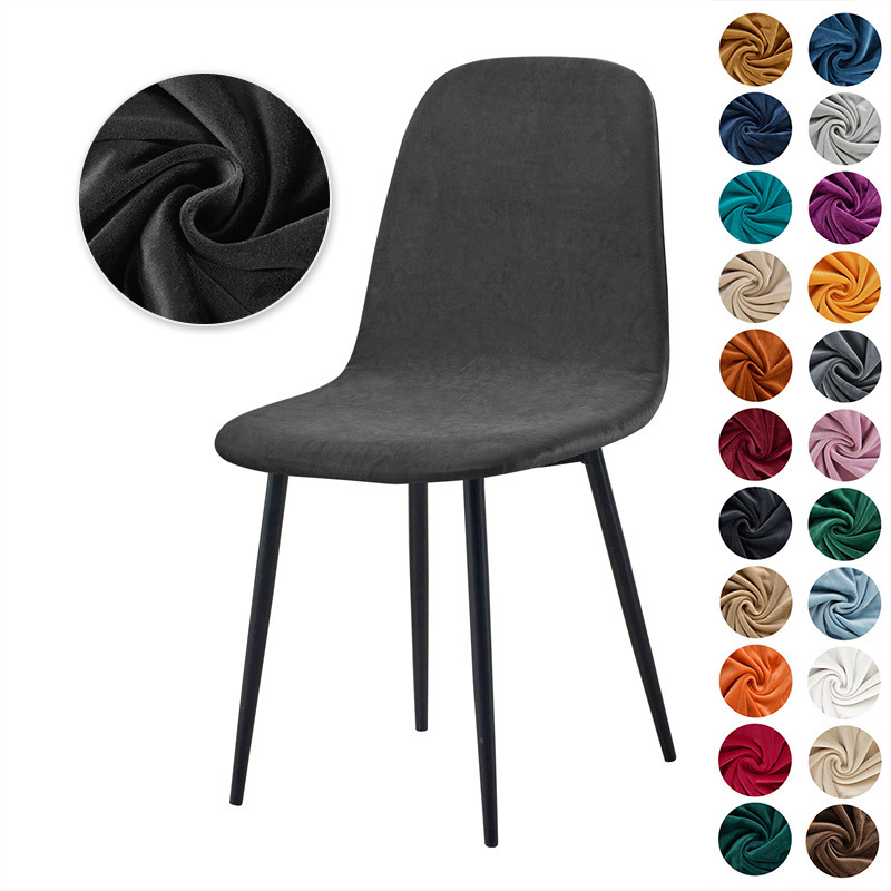 Funda para Silla de Comedor Semicircular de Terciopelo de Zorro Plateado, Transpirable, Antipolvo, para Hogar y Hotel image 9