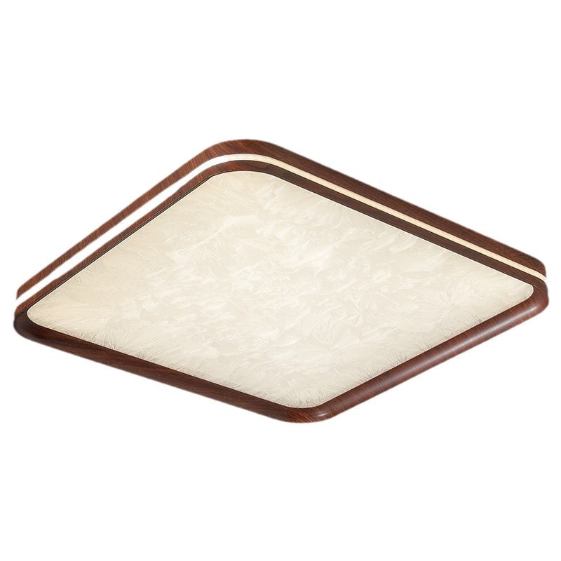 lámpara de techo de sala de estar moderna simple retro de espectro completo lámpara de protección de ojos lámpara principal de color nuez estudio lámpara medieval