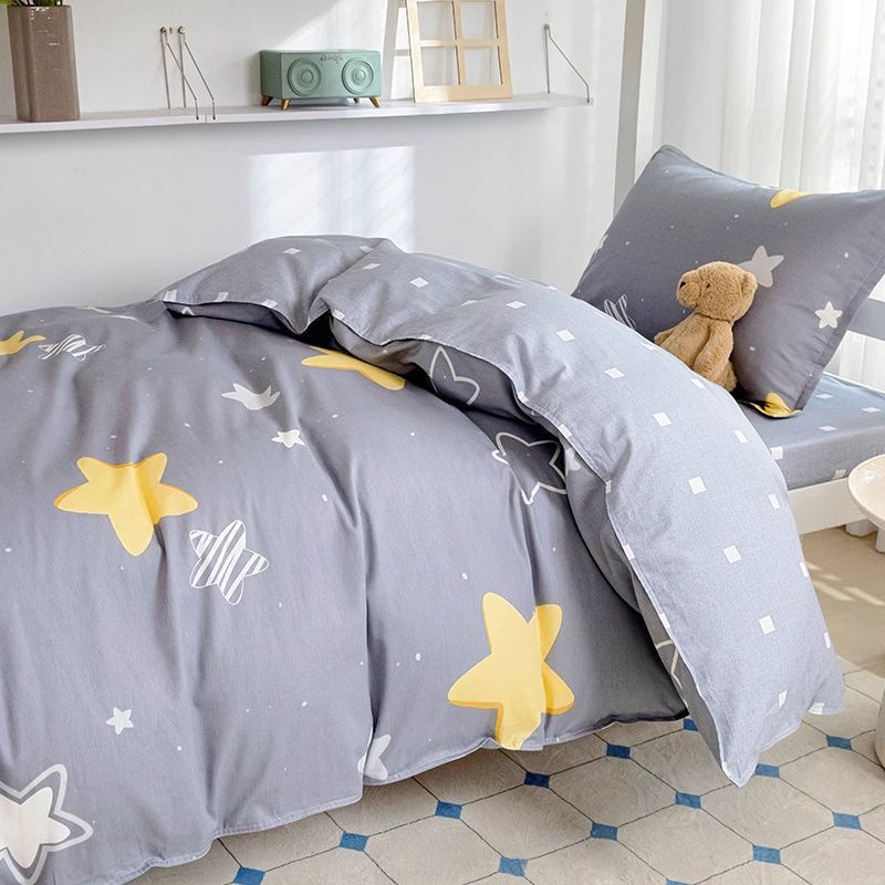 Dormitorio de estudiantes 0,9 m 100 funda de edredón de algodón de tres piezas 90x190 funda de edredón de algodón juego de cuatro piezas seis