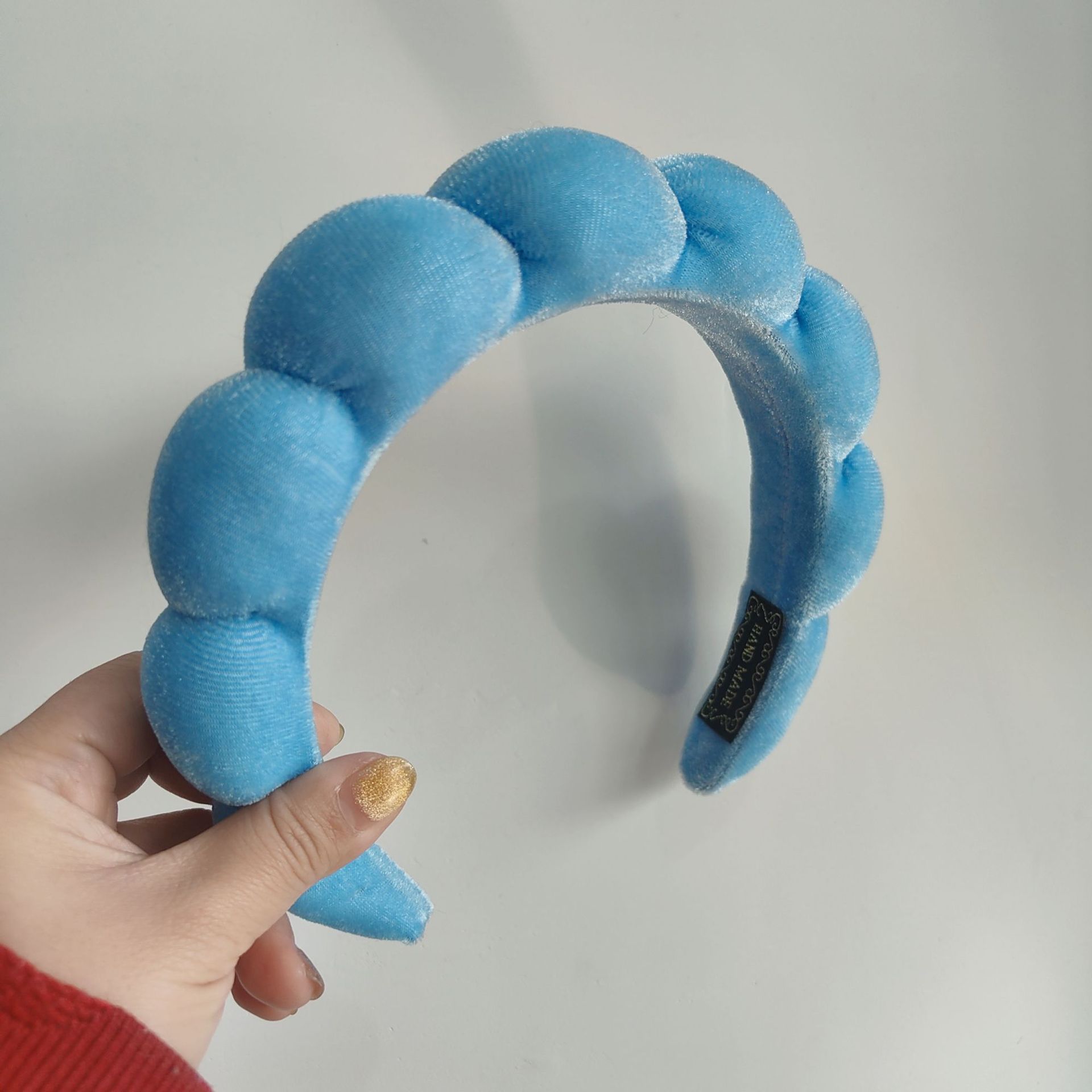 Diadema de Esponja tipo Nube de Tela para Lavado de Cara