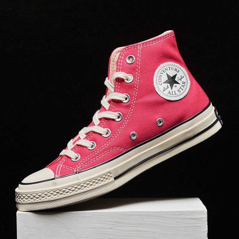 Meiqi Converse 1970s Canvas Shoes High-top Men's Shoes Black Classic All-match Men's Women's Wear-resistant Casual Shoes Putian