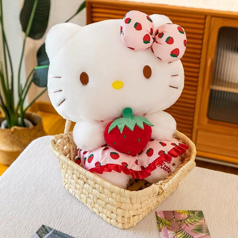 (Граничная торговля), Hello Kitty, мультяшная клубника, милая плюшевая игрушка, кукла-тряпка, подарок на день рождения