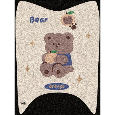 Mat Decorative Accessories | Electric vehicle foot mat - orange-bear
