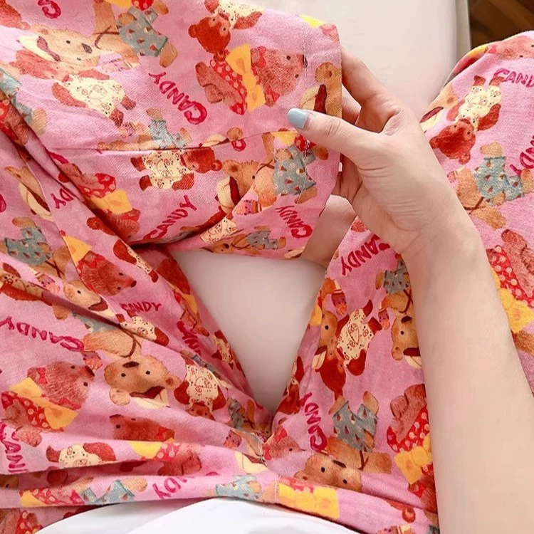 Новые пижамы, женские летние штаны, пижамы, свободные новые ходовые штаны, домашние пижамы, можно носить на улице, экспорт хлопка с облаками