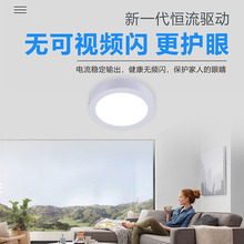 led明装面板灯外壳超薄明装筒灯 吸顶面板灯套件明装压铸铝平板灯