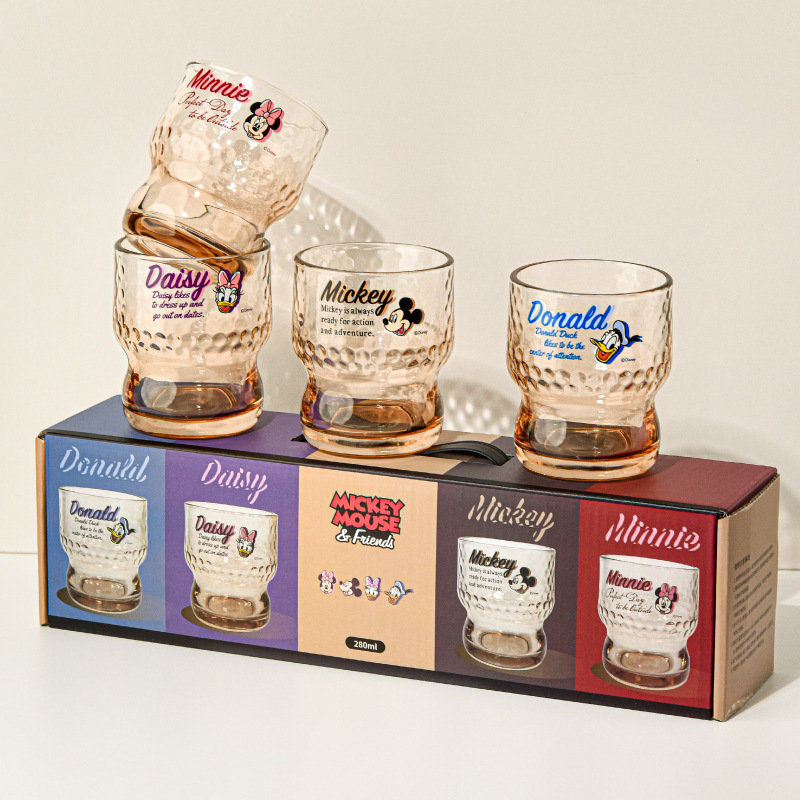 Nuevo tipo de taza de vidrio caja de regalo martillo retrógrado taza de vidrio de agua taza de jugo taza de moda taza transparente