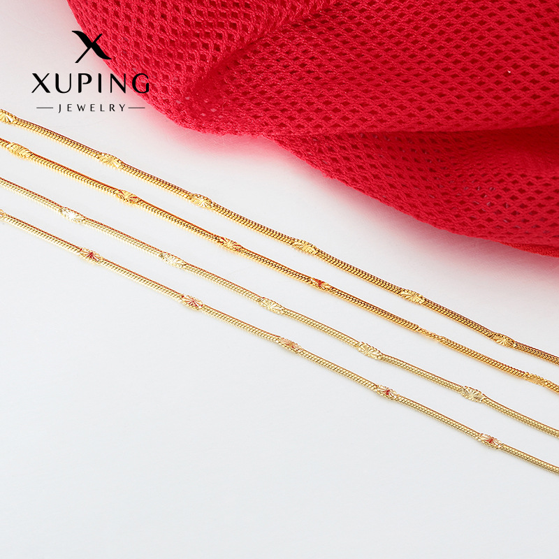 Acero inoxidable joyería Xuping serpiente redonda transfronteriza de Europa y los Estados Unidos compresión de collares de flores de sol diarios fácil de montar collares de collares al por mayor