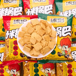 琥珀小米锅巴60小包装8090后怀旧超市零食独立小包装零食散装发